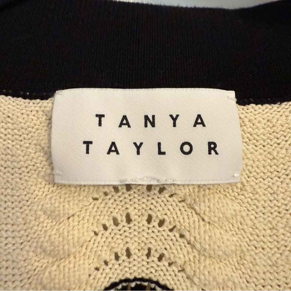 TANYA TAYLOR Women’s L / XL Arleta Crochet Top Long Sleeve CP25 - Picture 5 of 9
